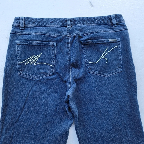 Michael Kors Womens Jeans Size 10 Blue Denim Stretch Mid Rise Classic Bootcut - Picture 3 of 11